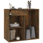 vidaXL Armario de maquillaje madera color roble ahumado 80x40x75 cm