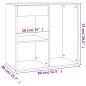 vidaXL Armario de maquillaje madera color roble ahumado 80x40x75 cm