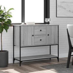 vidaXL Aparador de madera de ingeniería gris Sonoma 100x36x85 cm