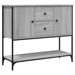 vidaXL Aparador de madera de ingeniería gris Sonoma 100x36x85 cm