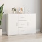 vidaXL Aparador de madera contrachapada blanca 91x29,5x65 cm vidaXL Aparador de madera contrachapada blanca 91x29,5x65 cm