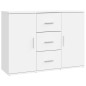 vidaXL Aparador de madera contrachapada blanca 91x29,5x65 cm vidaXL Aparador de madera contrachapada blanca 91x29,5x65 cm