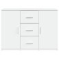 vidaXL Aparador de madera contrachapada blanca 91x29,5x65 cm vidaXL Aparador de madera contrachapada blanca 91x29,5x65 cm