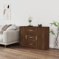 vidaXL Aparador de madera contrachapada roble marrón 91x29,5x65 cm vidaXL Aparador de madera contrachapada roble marrón 91x29,5x65 cm
