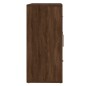 vidaXL Aparador de madera contrachapada roble marrón 91x29,5x65 cm vidaXL Aparador de madera contrachapada roble marrón 91x29,5x65 cm