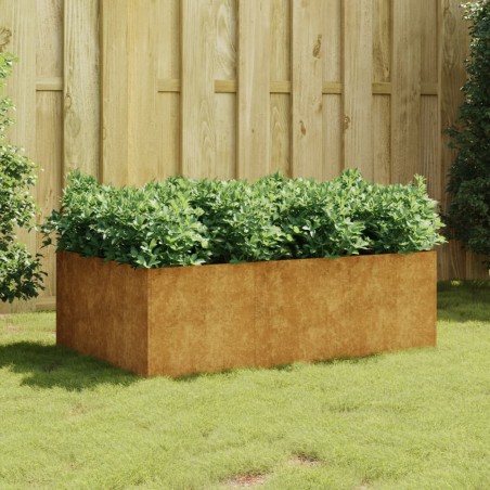vidaXL Jardinera acero corten 120x80x40 cm