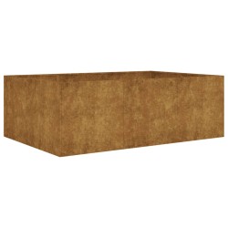 vidaXL Jardinera acero corten 120x80x40 cm