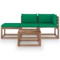 vidaXL Set de jardín palets 4 pzas con cojines madera pino impregnada vidaXL Set de jardín palets 4 pzas con cojines madera pino impregnada