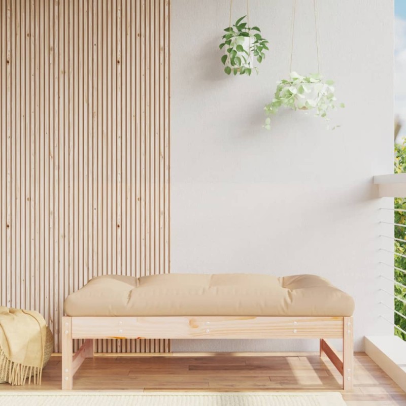 vidaXL Taburete de jardín madera maciza de pino 120x80 cm vidaXL Taburete de jardín madera maciza de pino 120x80 cm