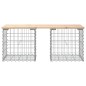 vidaXL Banco de jardín diseño gaviones madera maciza pino 103x44x42 cm