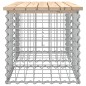 vidaXL Banco de jardín diseño gaviones madera maciza pino 103x44x42 cm