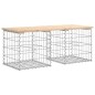 vidaXL Banco de jardín diseño gaviones madera maciza pino 103x44x42 cm