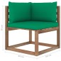 vidaXL Set de jardín palets 4 pzas con cojines madera pino impregnada vidaXL Set de jardín palets 4 pzas con cojines madera pino impregnada