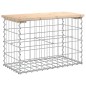 vidaXL Banco de jardín diseño gaviones madera maciza pino 63x31,5x42cm vidaXL Banco de jardín diseño gaviones madera maciza pino 63x31,5x42cm