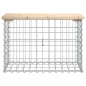 vidaXL Banco de jardín diseño gaviones madera maciza pino 63x31,5x42cm vidaXL Banco de jardín diseño gaviones madera maciza pino 63x31,5x42cm