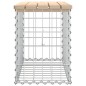 vidaXL Banco de jardín diseño gaviones madera maciza pino 63x31,5x42cm vidaXL Banco de jardín diseño gaviones madera maciza pino 63x31,5x42cm