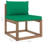 vidaXL Set de jardín palets 4 pzas con cojines madera pino impregnada vidaXL Set de jardín palets 4 pzas con cojines madera pino impregnada
