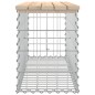 vidaXL Banco jardín diseño gaviones madera maciza pino 103x31,5x42 cm