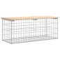 vidaXL Banco de jardín diseño gaviones madera maciza pino 103x44x42 cm vidaXL Banco de jardín diseño gaviones madera maciza pino 103x44x42 cm