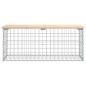 vidaXL Banco de jardín diseño gaviones madera maciza pino 103x44x42 cm vidaXL Banco de jardín diseño gaviones madera maciza pino 103x44x42 cm