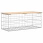 vidaXL Banco de jardín diseño gaviones madera maciza pino 103x44x42 cm vidaXL Banco de jardín diseño gaviones madera maciza pino 103x44x42 cm