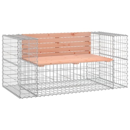 vidaXL Banco jardín diseño gaviones madera abeto Douglas 143x71x65,5cm