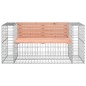 vidaXL Banco jardín diseño gaviones madera abeto Douglas 143x71x65,5cm