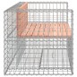 vidaXL Banco jardín diseño gaviones madera abeto Douglas 143x71x65,5cm
