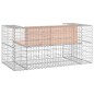 vidaXL Banco jardín diseño gaviones madera abeto Douglas 143x71x65,5cm