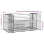 vidaXL Banco jardín diseño gaviones madera abeto Douglas 143x71x65,5cm