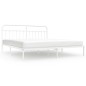 vidaXL Estructura de cama de metal con cabecero blanco 193x203 cm vidaXL Estructura de cama de metal con cabecero blanco 193x203 cm