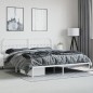 vidaXL Estructura de cama de metal con cabecero blanco 193x203 cm vidaXL Estructura de cama de metal con cabecero blanco 193x203 cm