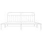 vidaXL Estructura de cama de metal con cabecero blanco 193x203 cm vidaXL Estructura de cama de metal con cabecero blanco 193x203 cm