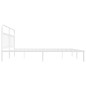 vidaXL Estructura de cama de metal con cabecero blanco 193x203 cm vidaXL Estructura de cama de metal con cabecero blanco 193x203 cm