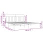 vidaXL Estructura de cama de metal con cabecero blanco 193x203 cm vidaXL Estructura de cama de metal con cabecero blanco 193x203 cm
