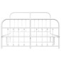 vidaXL Estructura cama metal con cabecero y estribo blanco 135x190 cm vidaXL Estructura cama metal con cabecero y estribo blanco 135x190 cm