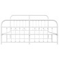 vidaXL Estructura cama metal con cabecero y pie cama blanco 183x213 cm vidaXL Estructura cama metal con cabecero y pie cama blanco 183x213 cm