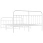 vidaXL Estructura cama metal con cabecero y pie cama blanco 183x213 cm vidaXL Estructura cama metal con cabecero y pie cama blanco 183x213 cm