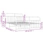 vidaXL Estructura cama metal con cabecero y pie cama blanco 183x213 cm vidaXL Estructura cama metal con cabecero y pie cama blanco 183x213 cm