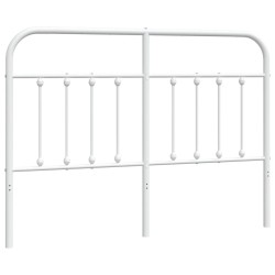 vidaXL Cabecero de metal blanco 135 cm