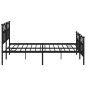 vidaXL Estructura de cama cabecero y pie de cama metal negro 183x213cm