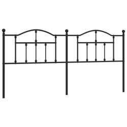 vidaXL Cabecero de metal negro 193 cm