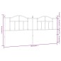 vidaXL Cabecero de metal negro 193 cm vidaXL Cabecero de metal negro 193 cm