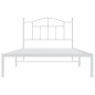 vidaXL Estructura de cama de metal con cabecero blanco 100x200 cm