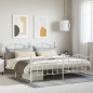 vidaXL Estructura cama metal con cabecero y pie cama blanco 193x203 cm vidaXL Estructura cama metal con cabecero y pie cama blanco 193x203 cm