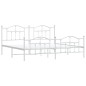 vidaXL Estructura cama metal con cabecero y pie cama blanco 193x203 cm vidaXL Estructura cama metal con cabecero y pie cama blanco 193x203 cm