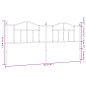 vidaXL Cabecero de metal blanco 193 cm vidaXL Cabecero de metal blanco 193 cm