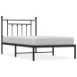 vidaXL Estructura de cama con cabecero metal negro 100x190 cm vidaXL Estructura de cama con cabecero metal negro 100x190 cm