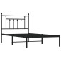vidaXL Estructura de cama con cabecero metal negro 100x190 cm vidaXL Estructura de cama con cabecero metal negro 100x190 cm