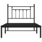 vidaXL Estructura de cama con cabecero metal negro 100x190 cm vidaXL Estructura de cama con cabecero metal negro 100x190 cm